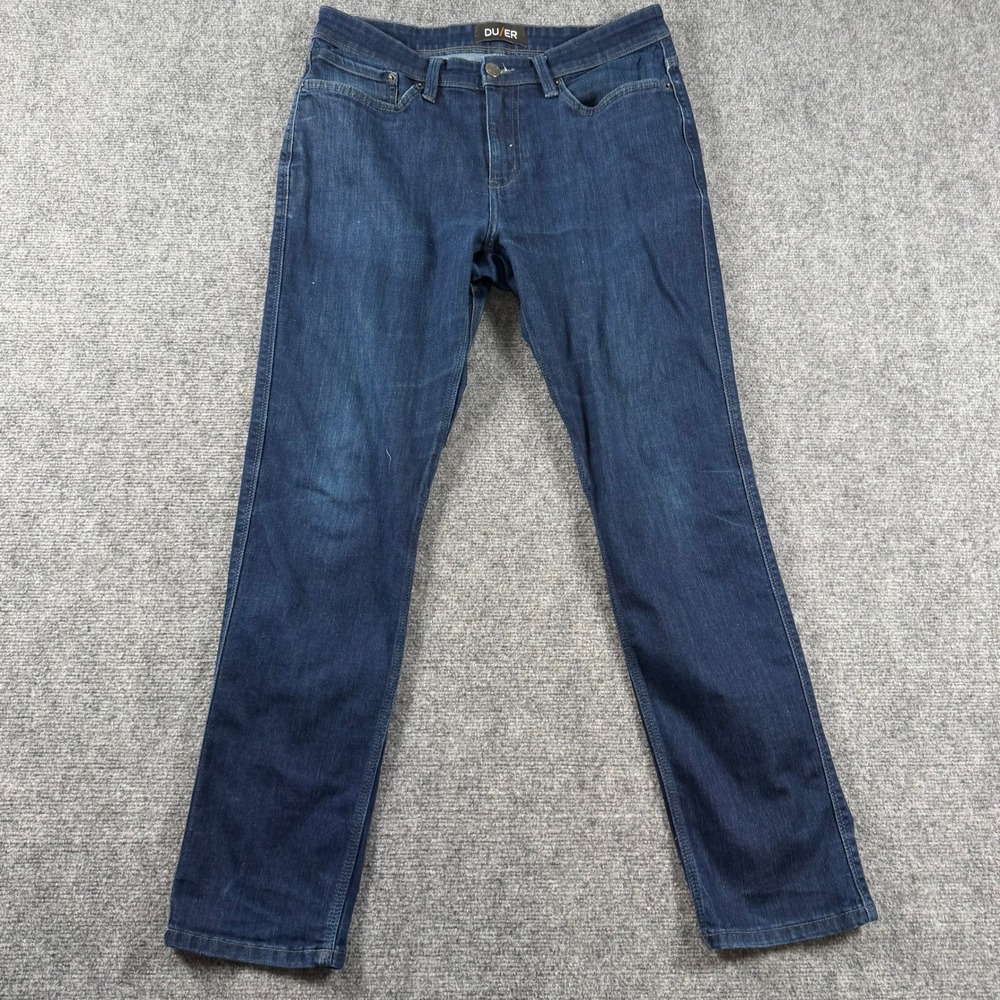 DU/ER Relaxed Taper Jeans Mens 32x32 Dark Blue L2X Performance Denim Pants